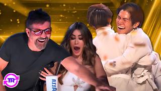 Simon Cowell STEALS Howie Mandels GOLDEN BUZZER Live on AGT 2024 Quarterfinals [upl. by Rozele332]