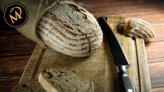 Roggenvollkorn Mischbrot mit Sauerteig und Hefe backen [upl. by Yrome]