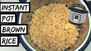 INSTANT POT BROWN RICE ☆ easy AF [upl. by Hiltner]