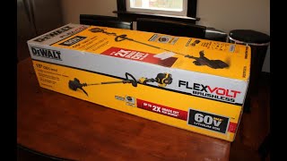 DEWALT FLEXVOLT 60V MAX String Trimmer Box Opening amp Review [upl. by Raquela]