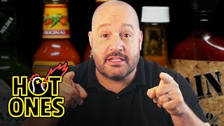 Kevin James Forgets Who He Is While Eating Spicy Wings  Hot Ones [upl. by Corb735]