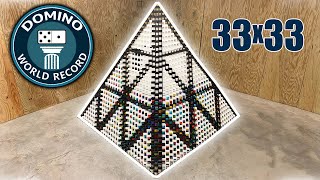 Guinness World Record  Largest 3D Domino Pyramid 33x33 [upl. by Laemaj71]