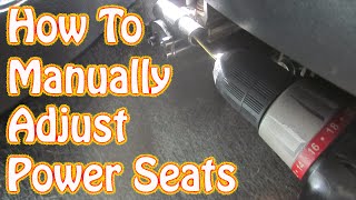 DIY How to Manually Adjust Power Seats in a GMC Chevy Vehicle Blazer Jimmy S10 Silverado Sierra [upl. by Jp]