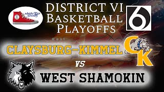 District 62A Boys Basketball Playoffs  Consolation Game  ClaysburgKimmel at West Shamokin [upl. by Jens729]