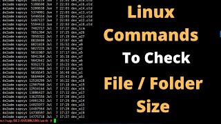 How to check File and Folder size in Linux  Mount point size too TheSAPBasis [upl. by Aitra450]