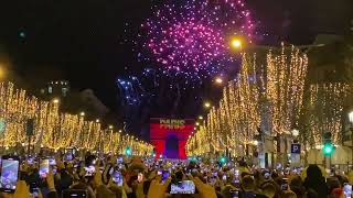 New year in paris fireworks 🎆🎇 [upl. by Nile]