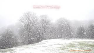 Winter Nostalgy  Romantic Piano Instrumental Love Song with beautiful snowfall scene [upl. by Yelyac]