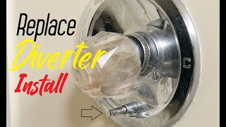 How To Replace Install Diverter Push Button Shower Tub Easy Simple [upl. by Garlan]