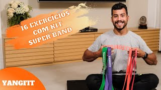 16 Dicas de Exercícios com Super Band  Treino em Casa com Elásticos [upl. by Anaujnas]