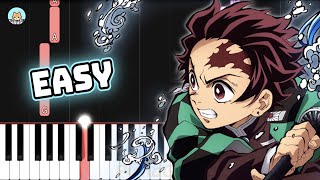 full Demon Slayer Ep 19 ED  quotKamado Tanjiro no Utaquot  EASY Piano Tutorial amp Sheet Music [upl. by Sadirah]