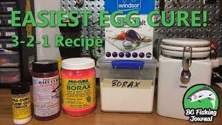 How to Cure Salmon Eggs with Borax Sugar amp Salt 321 Recipe [upl. by Niuqauj831]