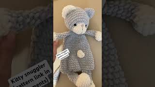 Crochet snuggler Crochet cat amigurumi pattern Plush kitty blanket Crochet lovey [upl. by Burnett155]