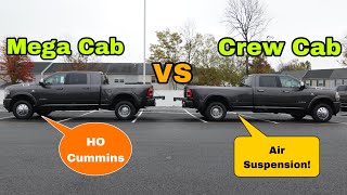 Comparing The Crew Cab and Mega Cab For The 2020 Heavy Duty RAM 3500 Cummins [upl. by Janette498]