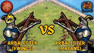 NEW UPDATE  24 Arbalester Vikings vs 24 Arbalester Mayans  AoE II Definitive Edition [upl. by Coffeng770]