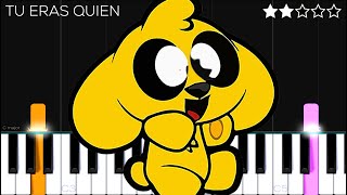 MIKECRACK  TU ERAS QUIEN  EASY Piano Tutorial [upl. by Dole]