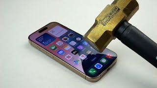 iPhone 16 Pro Hammer amp Knife Scratch Test [upl. by Ynaffad]