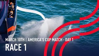 36th Americas Cup  Race 1 [upl. by Euqinay656]