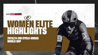 Hulst  Women Elite Highlights  202324 UCI Cyclocross World Cup [upl. by Notwal]