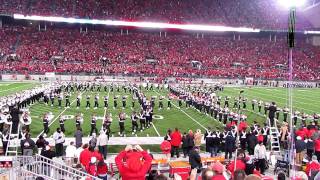 OSUMB 10 29 2011 Script Ohio 75th Anniversary vs WI Ohio State University Marching Band [upl. by Ushijima]