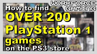 How to find over 200 PS1PSX games on the PlayStation 3 store [upl. by Yvette]