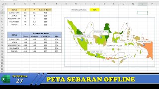 Cara Membuat Peta  Map Dinamis di Excel [upl. by Halla]