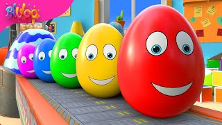 Surprise Eggs Kids Song  Colorful Eggs  BluLoo Nursery Rhymes amp Kids Songs [upl. by Ancier]