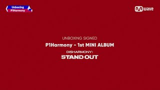 Mwave Shop Unboxing Signed P1Harmony DISHARMONY  STAND OUT Album [upl. by Anglim]