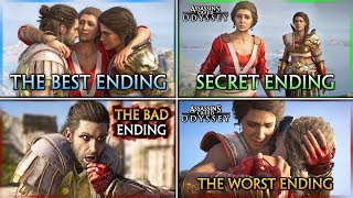 Assassins Creed Odyssey ► HOW TO GET ALL ENDINGS Secret Best Bad amp Worst [upl. by Leina]