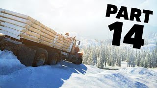 SNOWRUNNER Gameplay Walkthrough Part 14  STRUGGLING IN THE SNOW [upl. by Worrad16]