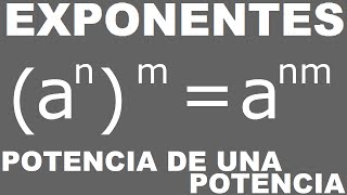 Exponentes Potencia de una potencia [upl. by Gibbie124]