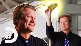 How John Collins Broke the Longest Paper Airplane Flight World Record  Ripleys Believe It Or Not [upl. by Bodi979]