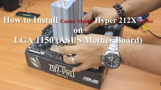 How to install Cooler Master Hyper 212X Cooler  LGA 1150  Intel i7 4790K processor [upl. by Ardnasirk]