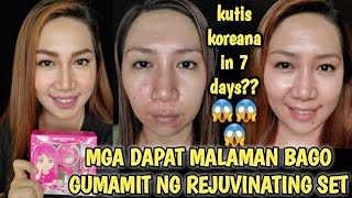 PRESTIGE REJUVENATING SET 7 DAYS REVIEW ALAMIN BAGO GUMAMIT NG REJUVENATING SET PAANO KUMINIS [upl. by Mattie]