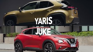 2021 TOYOTA YARIS CROSS VS NISSAN JUKE [upl. by Erodasi]