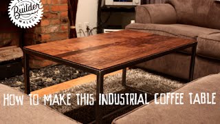 How To Make An Industrial Furniture Wood and Metal Coffee Table [upl. by Sirrap]