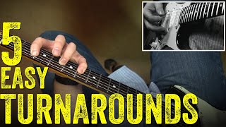 My 5 Favorite EASY Blues Turnarounds [upl. by Ravaj]