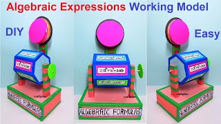 algebraic expressions working model project  maths tlm  maths project  diy  craftpiller [upl. by Ahcropal625]