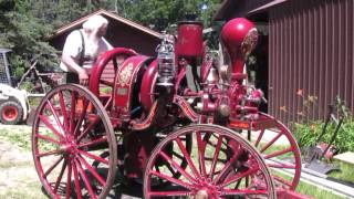 STARTING A 1904 WATEROUS GAS POWERED PUMPER [upl. by Hepsoj5]