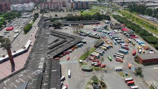 VOLANDO EN DRONE 4K BOGOTA  TERMINAL DE TRANSPORTE  COLOMBIA [upl. by Placidia]