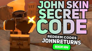 CODE JOHN MILITANT SECRET CODE  How to STILL Redeem Skin amp History  Tower Defense Simulator [upl. by Handy91]