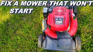 Fixing a Troybilt mower that wont start [upl. by Hamfurd425]