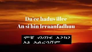 New Ethiopian Music Hachalu Hundessa  OOLMAAN KEE  Lyrics with Amharic Meaning በአማርኛ ትርጉም [upl. by Ellen]