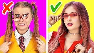 HOW TO BECOME POPULAR  Nerd VS Popular Students Funny School Life and Hacks by 123 GO SCHOOL [upl. by Kester950]