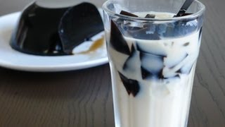 How to make Grass Jelly  Suong Sao  Thach den  Helens Recipes [upl. by Avat]