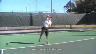 Right Handed Serve DemonstrationNatural Two Handled Racket [upl. by Netsud517]