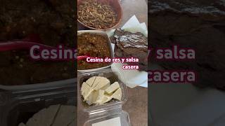 cecina salsacasera frijol viralshortsvideo recetasmexicanas food recetasfaciles fypage [upl. by Htrowslle]