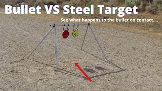 Does a bullet ricochet on an AR500 steel target [upl. by Aloap]