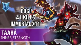 POG  41 Kills Immortal X11 Taahá Talus Paladins Competitive Diamond INNER STRENGTH [upl. by Adnicaj]