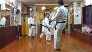 Master Arakaki Toshimitsu is teaching Fukyu Kata Ichi Bunkai of Matsubayashi Shorin Ryu Okinawa [upl. by Anilat]