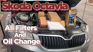 Skoda Octavia Oil Change  All Filters and Service light Reset [upl. by Spencer563]